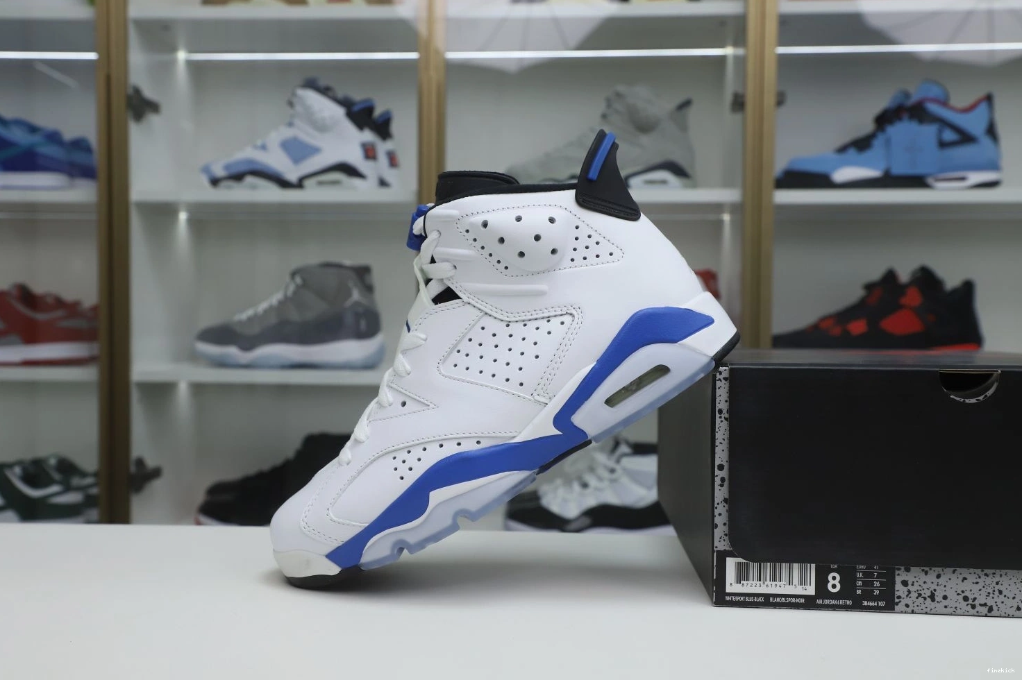 6 JORDAN RETRO SPORT AIR BLUE 0730